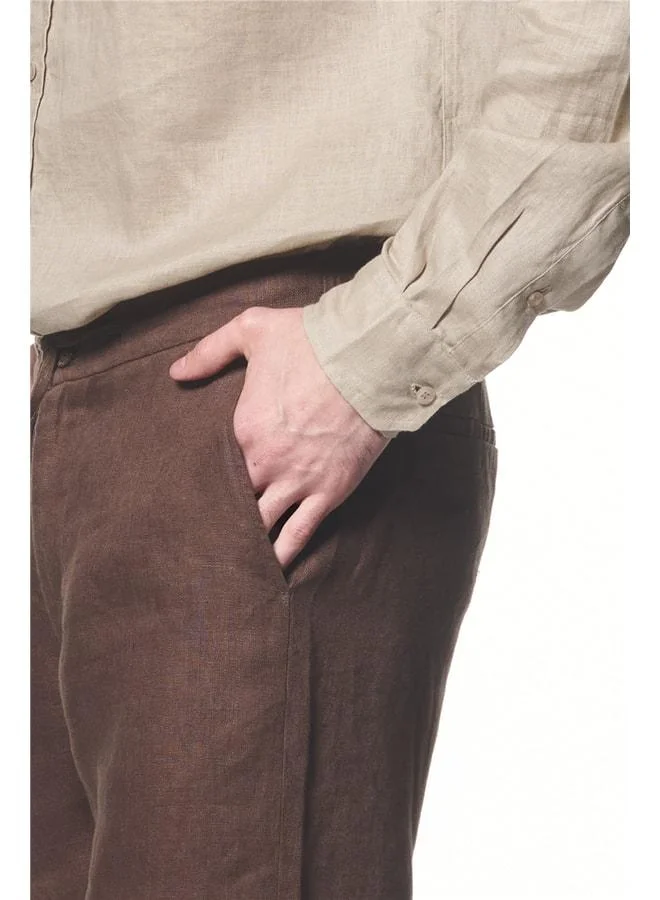 Liwali 100% Linen Elastic Waist Pants.