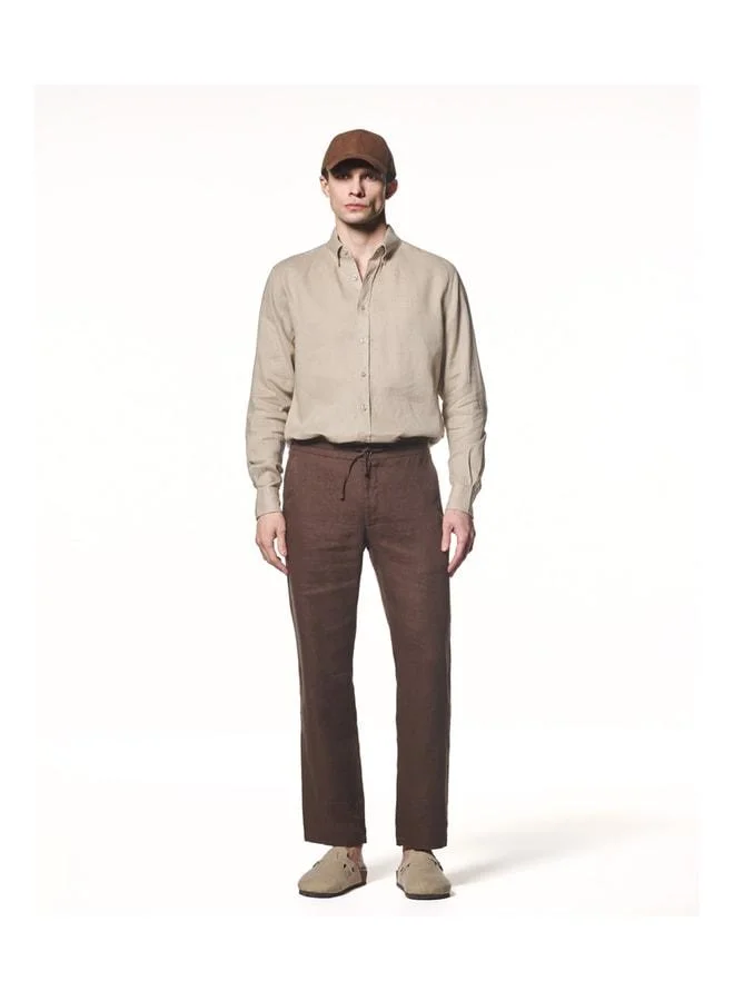 Liwali 100% Linen Elastic Waist Pants.