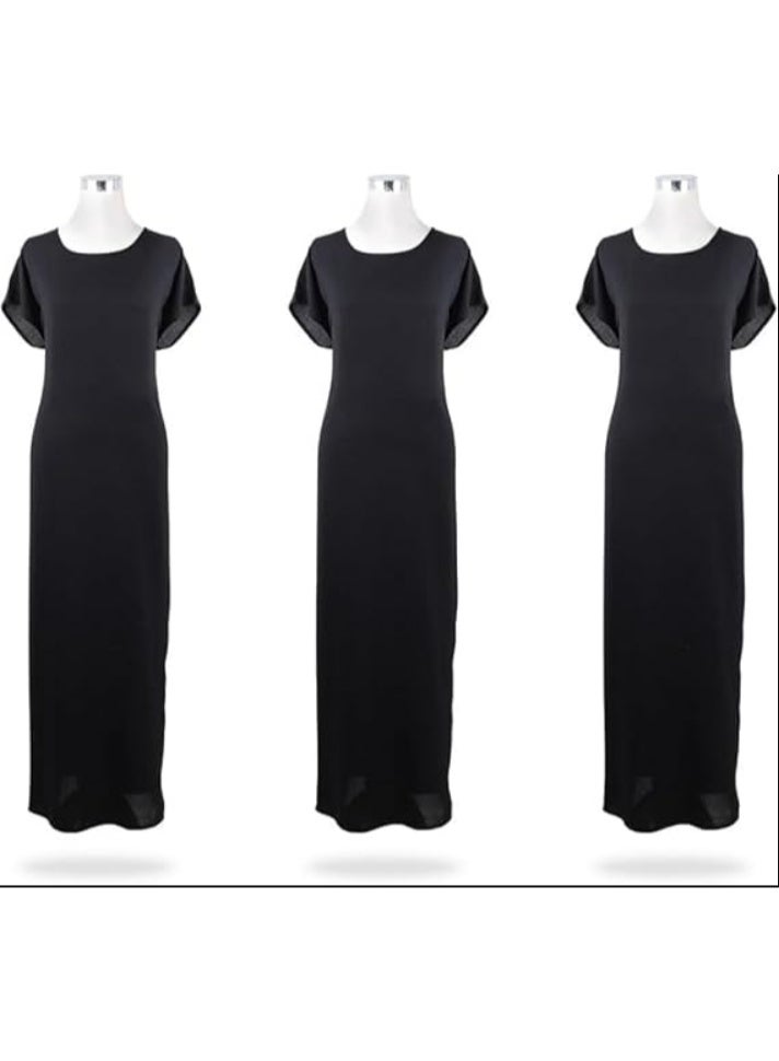 MA premium CEY Inner abaya-3PC Pack ladies long modest maxi dress  causal/formal  under abaya (jalabiya) relaxed soft body touch breathable suitable to wear all seasons (Sizes from XS to 2XL) - Image 1