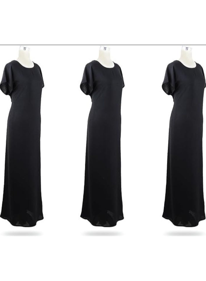 MA premium CEY Inner abaya-3PC Pack ladies long modest maxi dress  causal/formal  under abaya (jalabiya) relaxed soft body touch breathable suitable to wear all seasons (Sizes from XS to 2XL) - Image 2