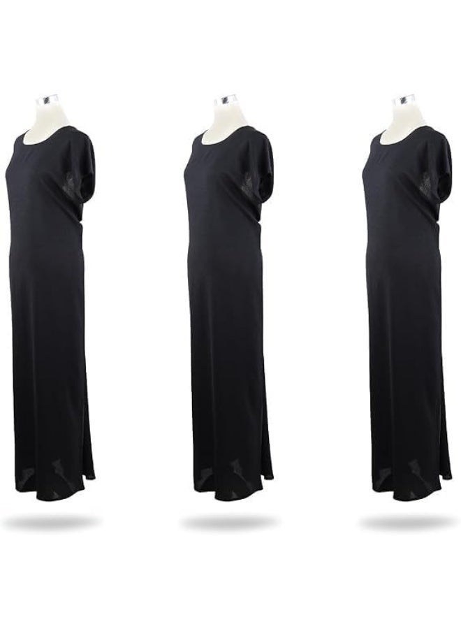 MA premium CEY Inner abaya-3PC Pack ladies long modest maxi dress  causal/formal  under abaya (jalabiya) relaxed soft body touch breathable suitable to wear all seasons (Sizes from XS to 2XL) - Image 3
