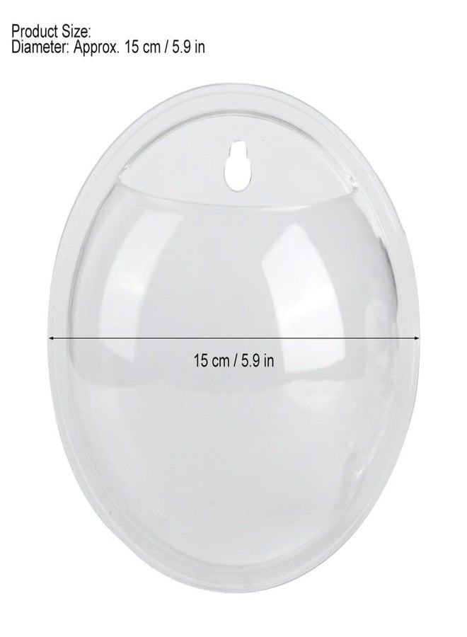 Chiffonade 5.9 Inch Transparent Acrylic Wall Mounted Fish Bowl Space-Saving Leak-Proof Hanging Aquarium for Small Fish Plants Home Office Decoration - Image 2