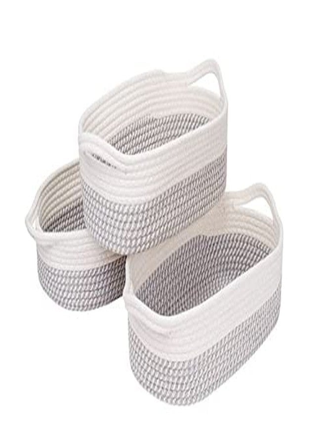 Textile and Beyond مجموعة ديكور بوهيمي من Textile and Beyond: صندوق تخزين صغير من الحبال، رف كتب، سلة زراعة فواكه من الجوت، حقيبة غسيل، سلة هدايا ألعاب، مجموعة من 3 قطع، منظم دلو وصينية للأطفال، مناسب لغرفة المعيشة والمطبخ والحمام F.2 - Image 1
