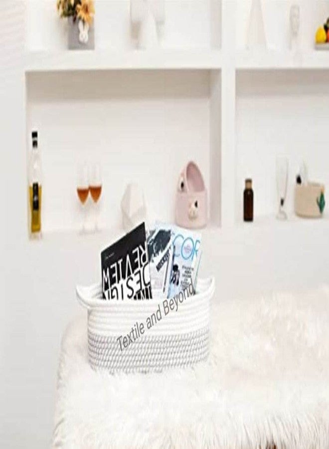 Textile and Beyond مجموعة ديكور بوهيمي من Textile and Beyond: صندوق تخزين صغير من الحبال، رف كتب، سلة زراعة فواكه من الجوت، حقيبة غسيل، سلة هدايا ألعاب، مجموعة من 3 قطع، منظم دلو وصينية للأطفال، مناسب لغرفة المعيشة والمطبخ والحمام F.2 - Image 2
