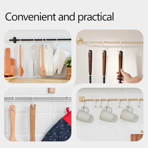 Tingheng 10 Pack 3 Inch S Hooks,Heavy Duty Vinyl Coated Non-Slip Hanging Hooks for Kitchen,Closet,Barthroom,Garage & Garden - White - Image 5