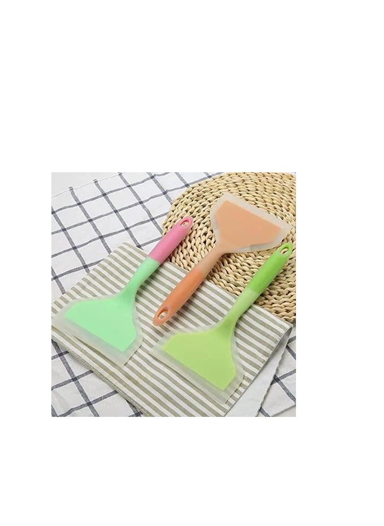 Generic - Silicone Pancakes Spatula,Wide Pancakes Spatula Turner for Eggs Fish Pizza and Steak Shovel for Nonstick Cookware multicolor - Image 1
