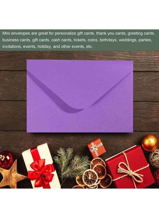 YOKIVE 50Pcs Gift Card Envelopes 6 X 4 Inch Mini Envelopes Small Envelopes Credit Card Size Bulk For Thank You Cards Graduation Greeting Birthday Purple  - Image 3