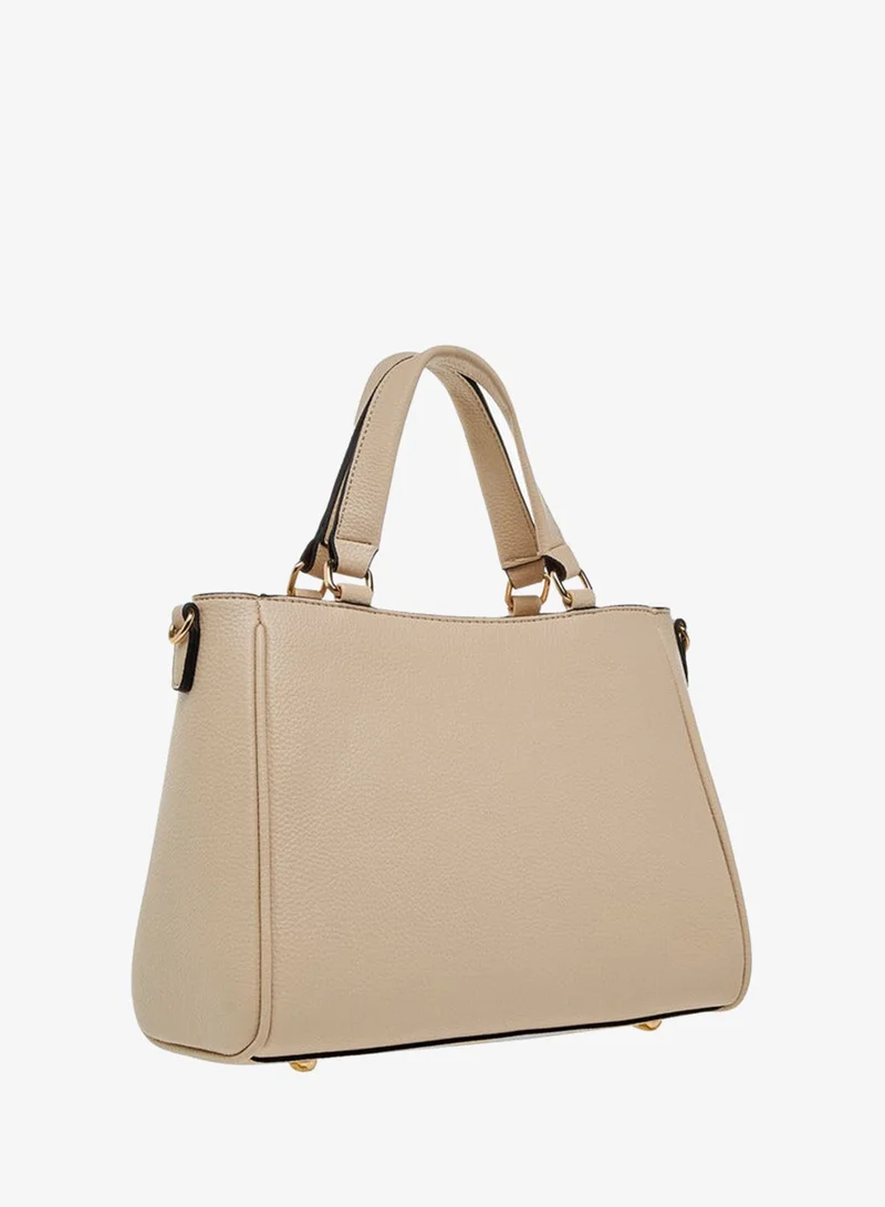 Paprika  Solid Tote Bag with Adjustable Shoulder Strap and Zip Closure for Women | Best Price UAE