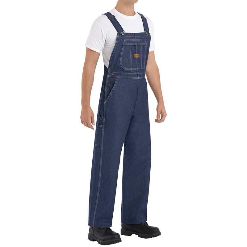 Red Kap Mens Denim Bib Overall 38W x 30L