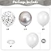 Isndare Silver and White Balloons 12 Inch Metallic Silver White Latex Balloons Set Decor with Silver Confetti Helium Balloons for Boys Girls Birthday Party Baby Shower Wedding Graduation Party Decorations - Image 4