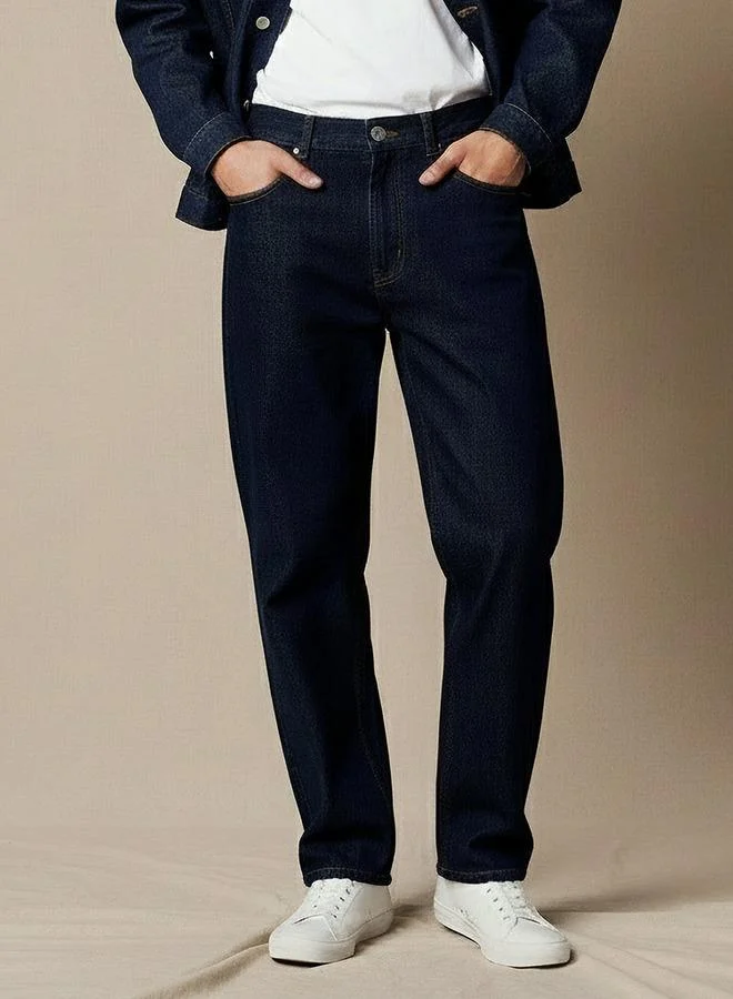 تواكستريمز Lee Cooper Men Baggy Fit Mid-Rise Jeans