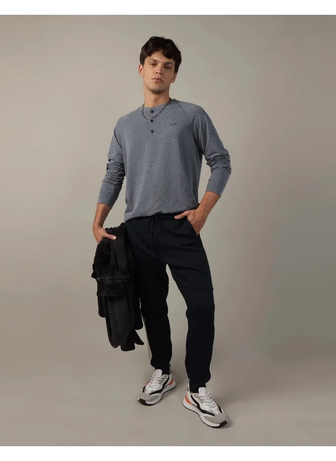 American Eagle Logo Henley Thermal T-Shirt