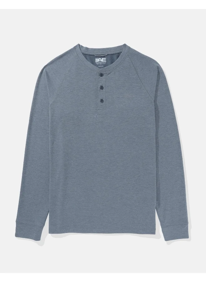 American Eagle Logo Henley Thermal T-Shirt