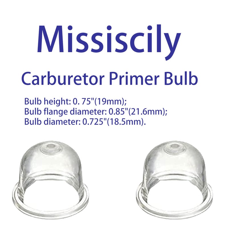 Missiscily 4-Pack 0057003 0057004 Carburetor Primer Bulb Replacement for Homelite Echo Stihl Robi Zama Primer Pouland 561635001 A01195A 0058001 12538108660 - Image 2
