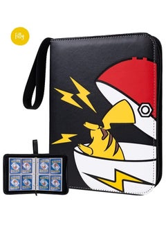 Filly Filly Card Holder Binder Carrying Case for Pokemon Cards Portable Trading Cards Holder Collector Album holder holds 400 Cards with 50 Removable Sheets and 4 Pockets  - Image 1