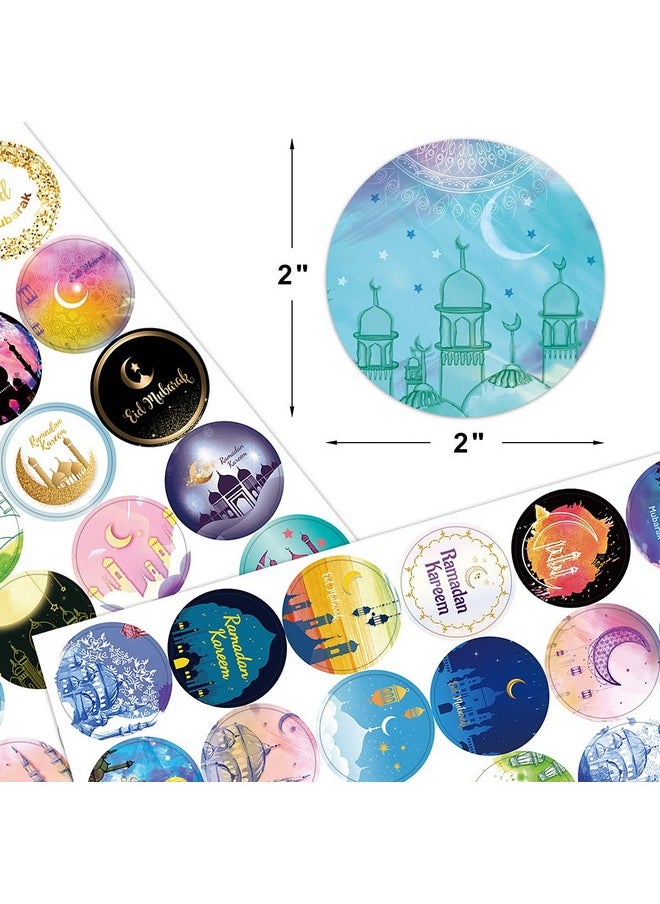 Fancy Land - Eid Mubarak Stickers 240Pcs Ramadan Kareem And Eid Stickers Sheets Gift Tag Mubarak Sticker For Kids - Image 1