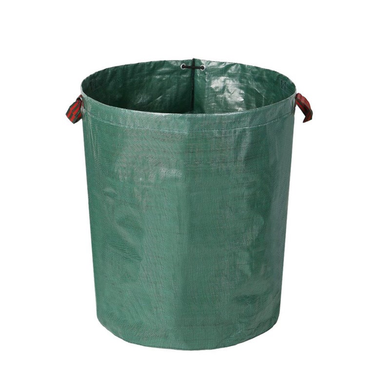 Garden Bag 500L Dark Green Waterproof Tear-resistant Fabric - Foldable Multi-purpose Leaf Collection Bag for Outdoor Gardening Household Waste Collection - Image 1