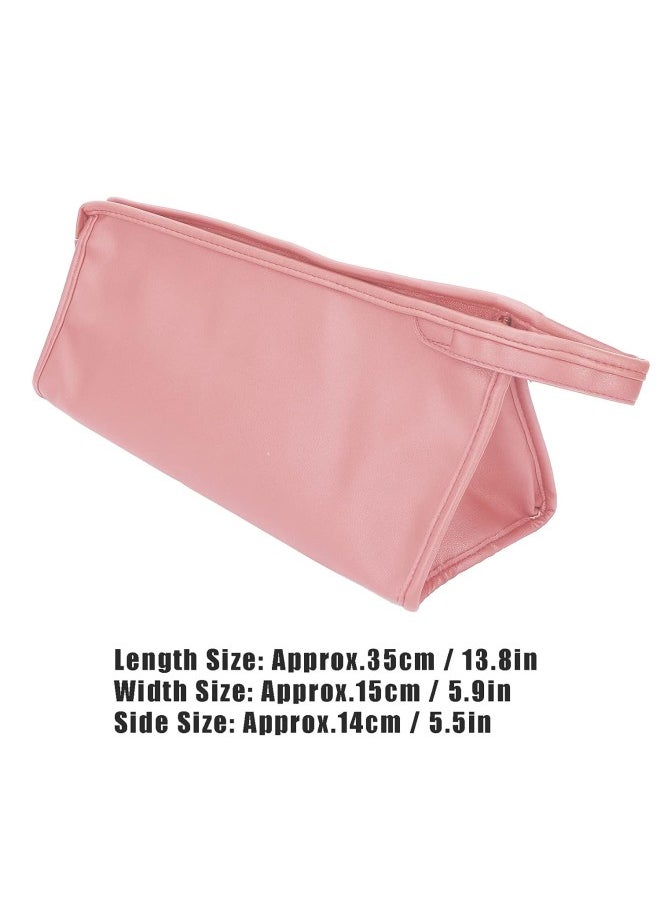 WYBOT - Hair Dryer Storage Bag, Travel Case for Hair Dryer, PU Leather Dustproof Carry Bag Portable Hair Dryer Bag Travel Blow Dryer Bag with Hanging Hook for Business Trips Travel Gym Camping(pink) - Image 1