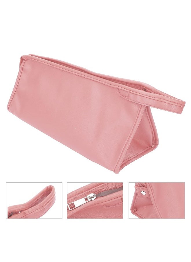 WYBOT - Hair Dryer Storage Bag, Travel Case for Hair Dryer, PU Leather Dustproof Carry Bag Portable Hair Dryer Bag Travel Blow Dryer Bag with Hanging Hook for Business Trips Travel Gym Camping(pink) - Image 1