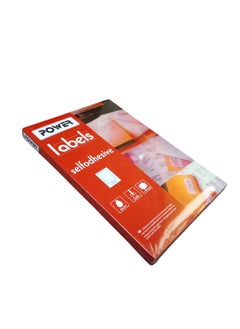 POWER POWER Self-adhesive labels for inkjet printer’s laser and copier machines – A4 SIZE – 100 sheets  - Image 1