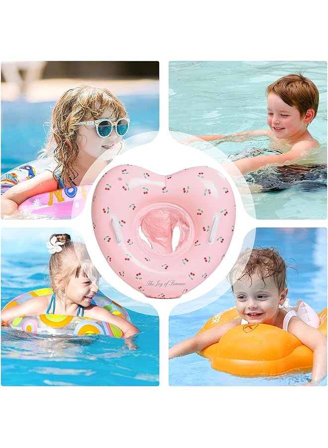 KASTWAVE Pool Float Rings Portable Heart Shaped Inflatable Swimming Seat With Handles | Blow Up Baby Swim Tube For Age 6+ Months Water Play Accessory For River Lake - Image 3
