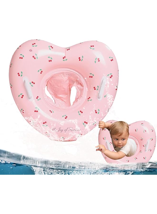KASTWAVE Pool Float Rings Portable Heart Shaped Inflatable Swimming Seat With Handles | Blow Up Baby Swim Tube For Age 6+ Months Water Play Accessory For River Lake - Image 1