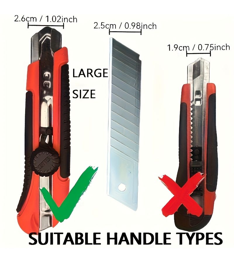 20pcs 25mm Extra Wide High Hardness Blade Replacement Cutter Utility Knife Industrial Cutting Tool - Image 1