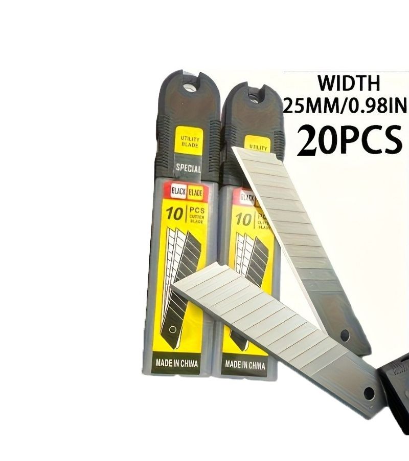 20pcs 25mm Extra Wide High Hardness Blade Replacement Cutter Utility Knife Industrial Cutting Tool - Image 2