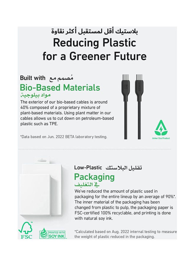 كابل USB-C إلى USB-C 140 وات، 1.8 متر، للأجهزة المزودة بمنفذ USB-C، كابل 544 USB-C إلى USB-C - Image 4