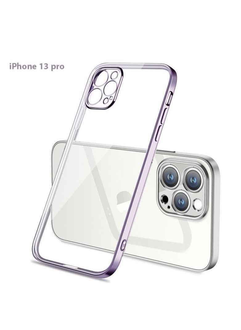 Plating Case for iPhone 13 Pro  6.1'', Clear TPU Back Cute Luxury Electroplated Frame with Camera Lens Protector Slim Thin Lightweight Cover for Apple iPhone 13 Pro (Purple) - pzsku/Z6A020F482A5C6B71EAE7Z/45/_/1740991963/aa8c643c-bc53-4160-9b2a-ea979bdc798c