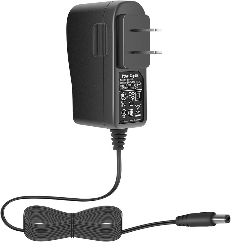 هايسيو مزود طاقة Hiseeu 12V 1A بطول 10 أقدام لكاميرات المراقبة وأجهزة التوجيه والأجهزة المنزلية والماسح الضوئي وأضواء الشريط LED، محول طاقة من AC 100-240V إلى DC 1000mA، مقاس 5.5 × 2.1 مم، معتمد من FCC - Image 1