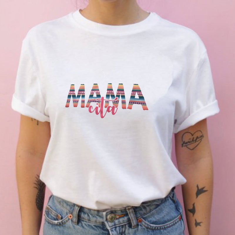 [Same day] cross-border supply of T-shirt printed T-shirt women's short-sleeved women's clothing - Image 1