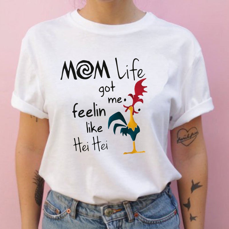 [Same day] cross-border supply of T-shirt printed T-shirt women's short-sleeved women's clothing - Image 4