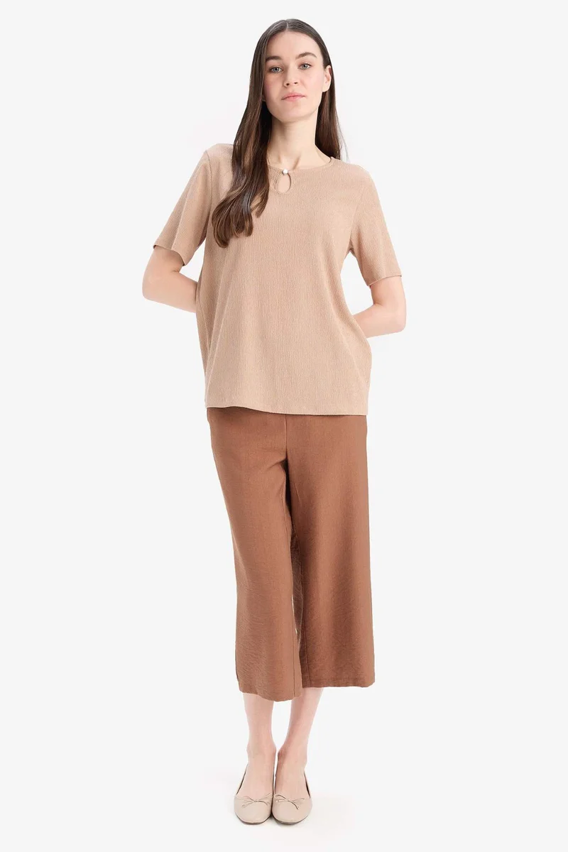 ديفاكتو Crop Fit Capri Pants