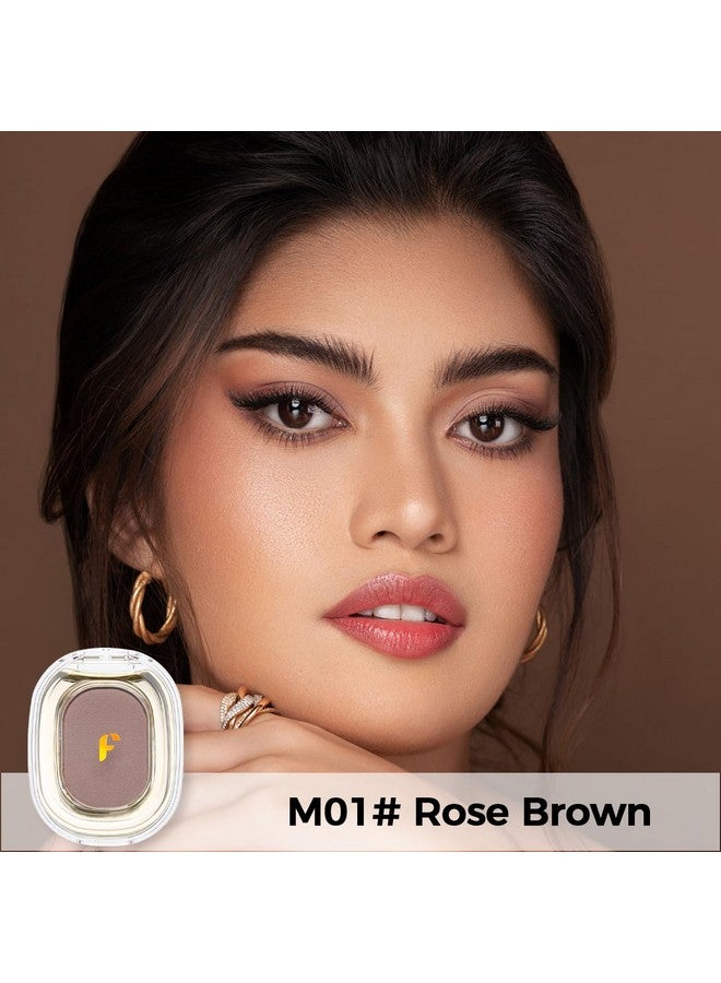 Erinde Single Light Brown Matte Eyeshadow Palette, High Pigment, Long Lasting, Intense Color, Neutral Nudes Naked Matte Pressed Powder Eye Shadow Palette - Image 4