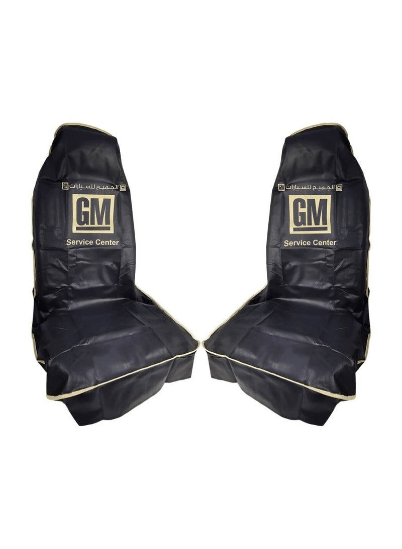 GM Car Seat Dust & Dirt Protection Cover (2 Pieces) – Durable Black Seat Covers with GM Service Center Logo for Vehicle Interior Protection - Image 2