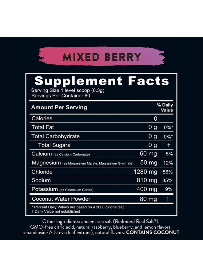 Redmond Re-Lyte Hydration Electrolyte Mix (Mixed Berry) - Image 3