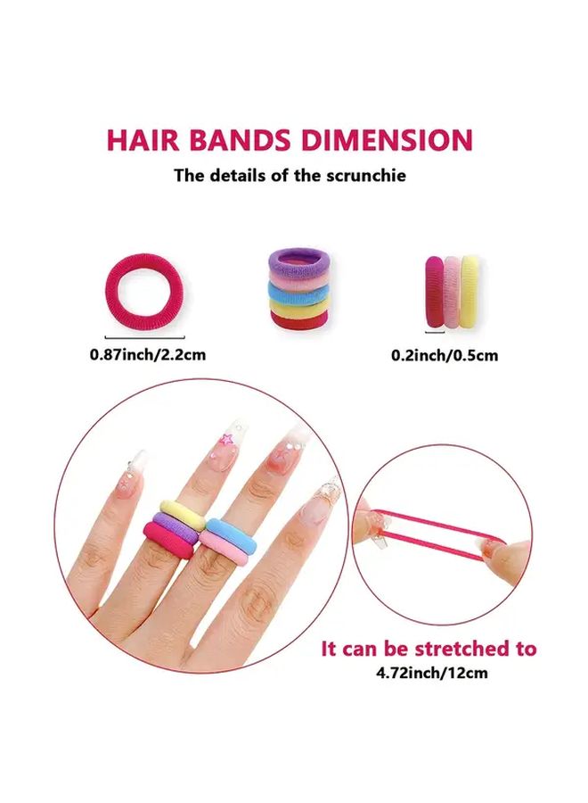 Multicolor Swirl Hair Ties High Elasticity Durable Soft Fashion Hair Accessories 99 Strips - Image 3