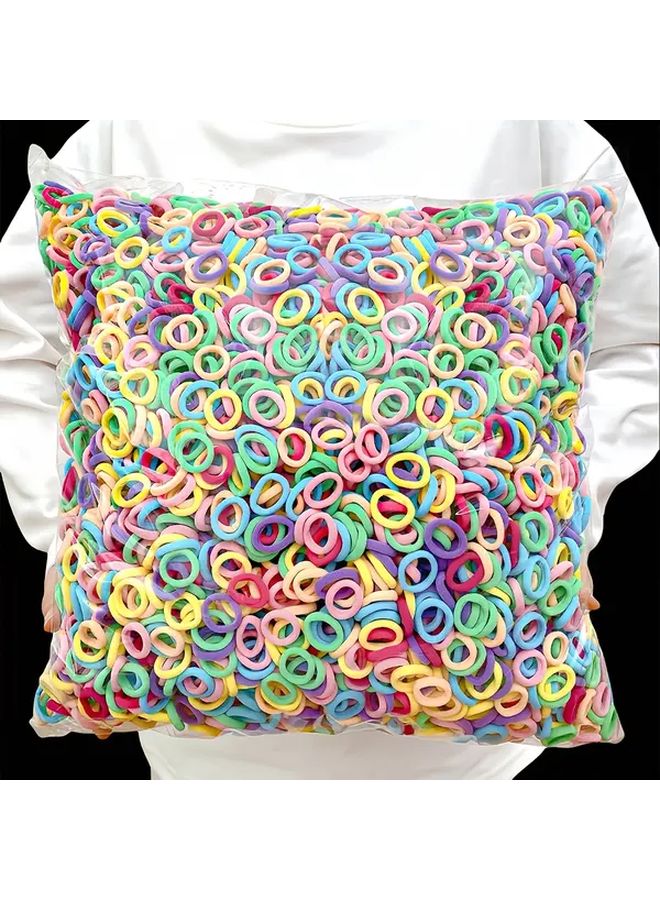 Multicolor Swirl Hair Ties High Elasticity Durable Soft Fashion Hair Accessories 99 Strips - Image 1
