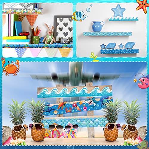 Containlol Borders for Bulletin Board Decoration, 118 ft Ocean Theme Scalloped Trim Classroom Bulletin Board Borders for School Office Whiteboard Wall Poster Chalkboard Decor - Image 5