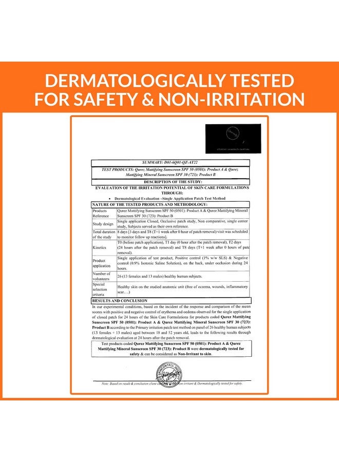 Qurez Spf 50 Tinted Mattifying Sunscreen Matte No White Cast Broad Spectrum Blue Light Protection Pa+++ Uv A Uv B For Glowing & Well Protected Skin Cream 50G - Image 4