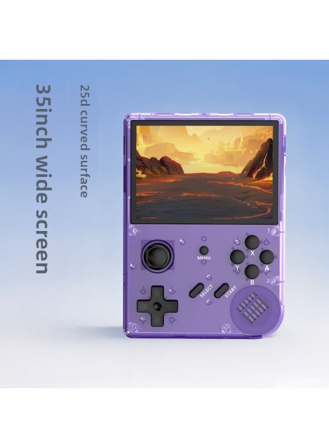 2025 Handheld Game Machine 3.5 Inch Screen 2.5D Wide Stickers 12 Large Simulator Single Rocker Manufacturers Wholesale-Model:R350 Black Transparent - Image 2