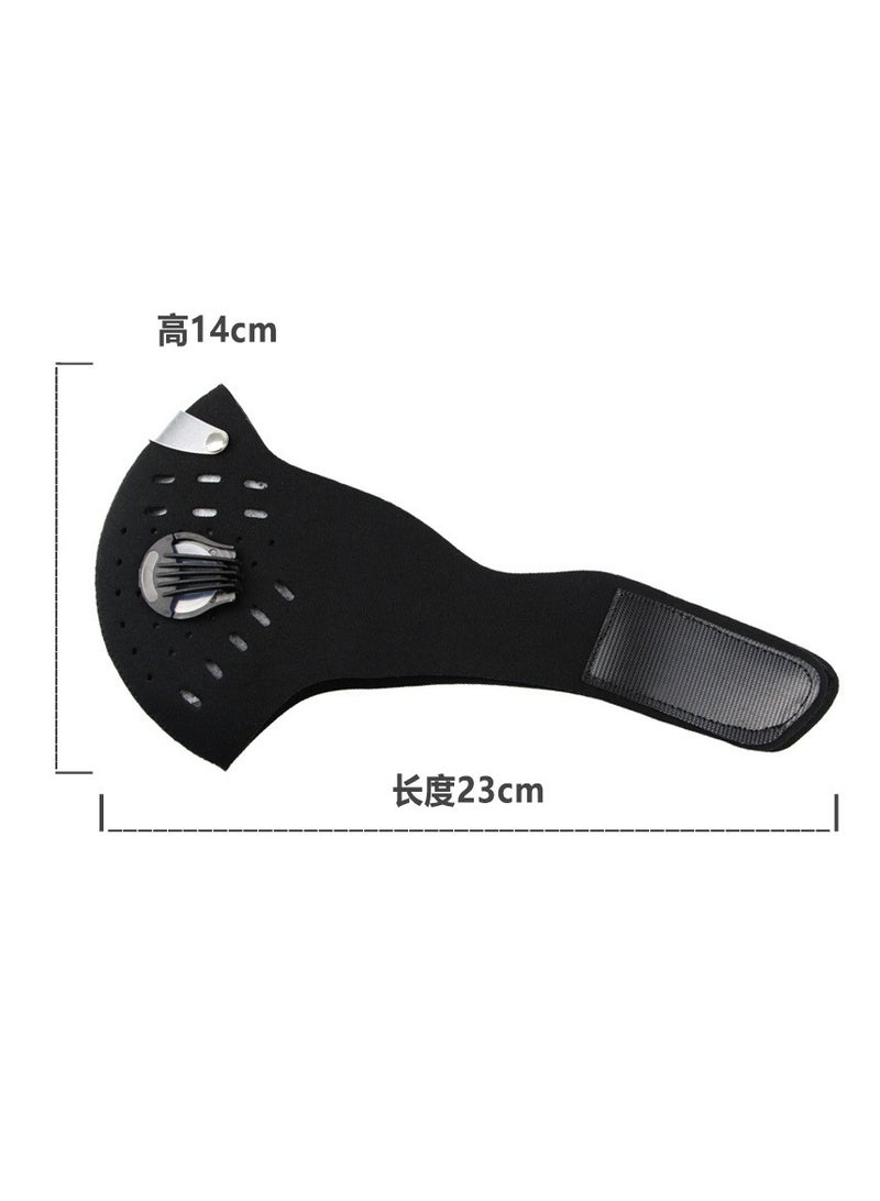 Cycling mask for outdoor men and women sports running anti-haze warm mask motorcycle bicycle anti-dust mask (black)