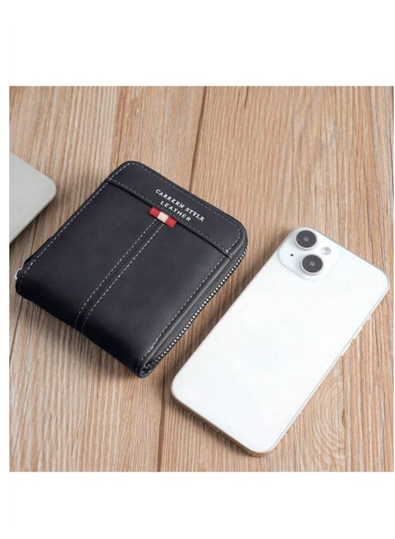 Williampolo New Men's Wallet PU Leather Crocodile Print Multifunction Zipper Fashion Student Youth Multi-function Card Holder - Image 3