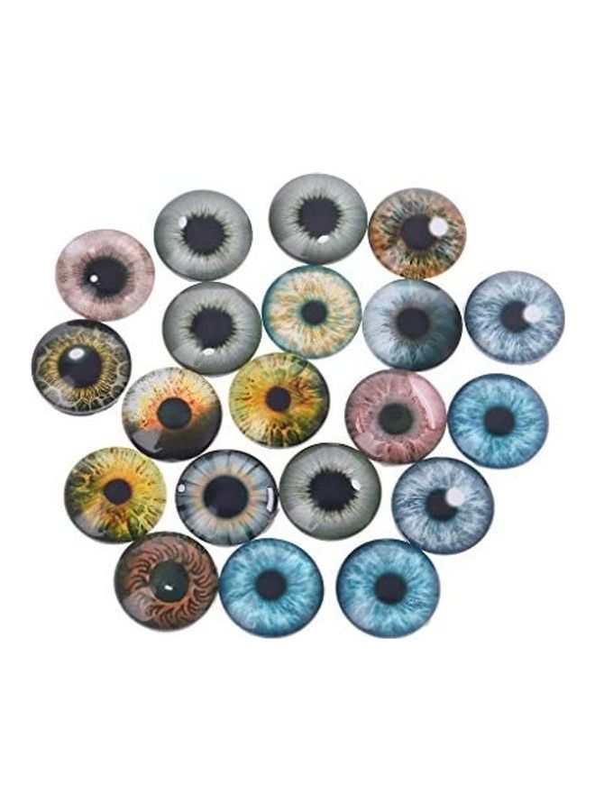 NIBEMINENT 20- Piece Cute Glass Eyes for Dolls - Image 2