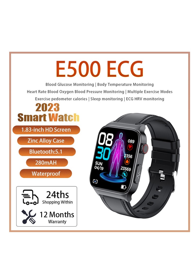 AROAQ Smart Watch, Fitness Tracker With Heart Rate Monitor, Black Silicon ECG Multifunctional Smart Watch, Waterproof Activity Tracker For Android And Ios Phones - Image 4