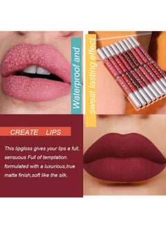 CAKAILA 10 Pcs Matte Liquid Lipstick Set Contains Smooth Lip Lacquer Moisturizing Long Lasting Waterproof Velvet High Pigmented Lip Makeup Set For Women  - Image 3