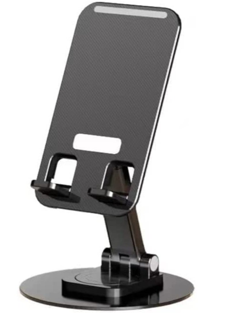 ELTRAZONE Foldable Phone Stand for Desk, Adjustable Mobile Phone Desk Holder, Tablet Cradle Dock Mount for iPhone 14 Pro Max Plus, 13 12 Pro Max, 11 Pro, Samsung S22 S21 A51, etc 4-11" Cell Phone, Tablet- Black - Image 1