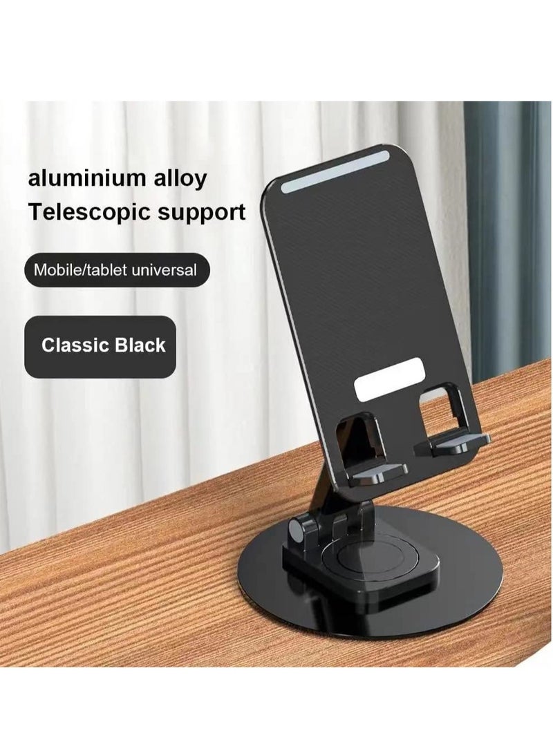 ELTRAZONE Foldable Phone Stand for Desk, Adjustable Mobile Phone Desk Holder, Tablet Cradle Dock Mount for iPhone 14 Pro Max Plus, 13 12 Pro Max, 11 Pro, Samsung S22 S21 A51, etc 4-11" Cell Phone, Tablet- Black - Image 3