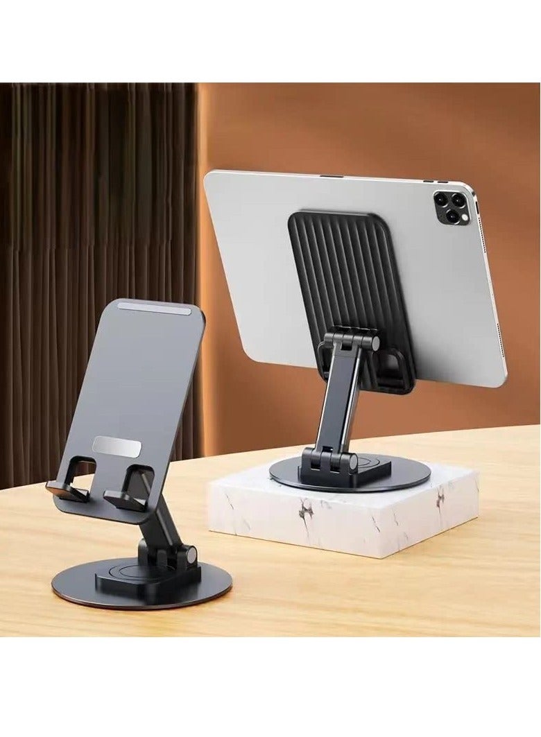 ELTRAZONE Foldable Phone Stand for Desk, Adjustable Mobile Phone Desk Holder, Tablet Cradle Dock Mount for iPhone 14 Pro Max Plus, 13 12 Pro Max, 11 Pro, Samsung S22 S21 A51, etc 4-11" Cell Phone, Tablet- Black - Image 4